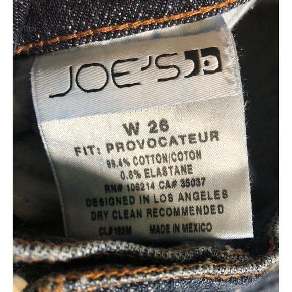 Joe's Jeans Womens Dark Wash Designer Straight Leg Jeans Size 26 Low Rise Casual - Picture 5 of 5
